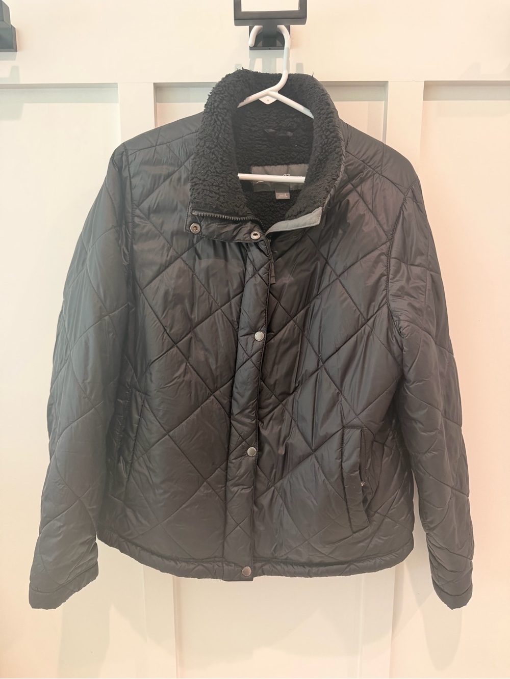 Eddie Bauer Quilted Sherpa Collar Women's Jacket - Black